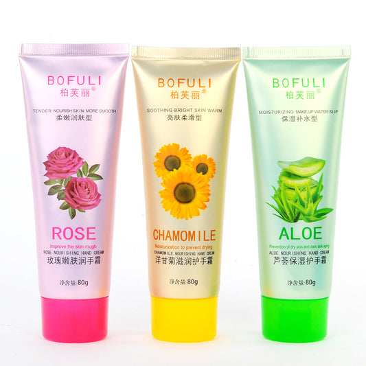 Hand Cream Aloe Moisturizing Hydrating Rose Skin Rejuvenation