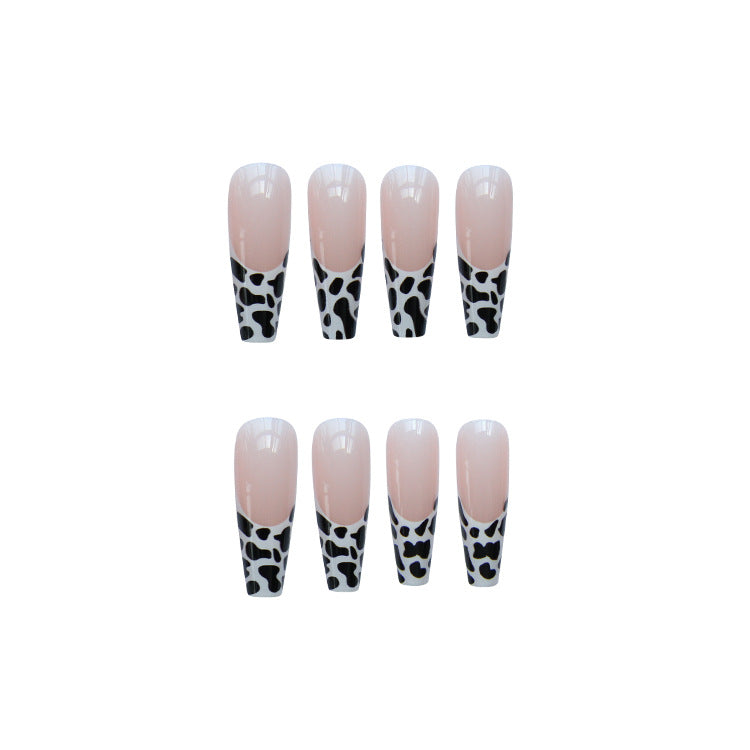 Press On Nails Leopard Print Long Ballet Fake Nail Nails