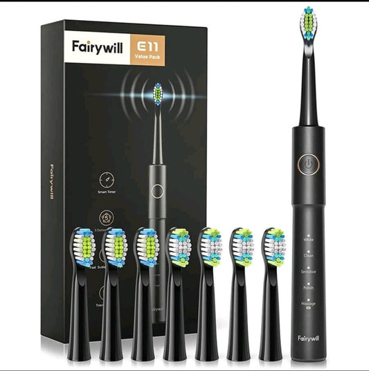 Electric Toothbrush Black Rechargeable In 5 Cleaning Modes